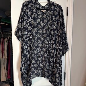 LOFT Blue and White Blouse Elegant Top